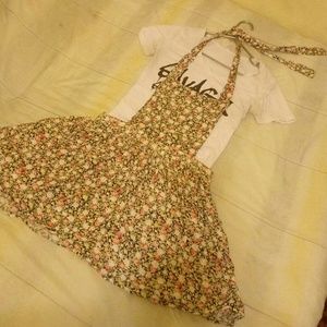 Short Floral Jumper Dress
